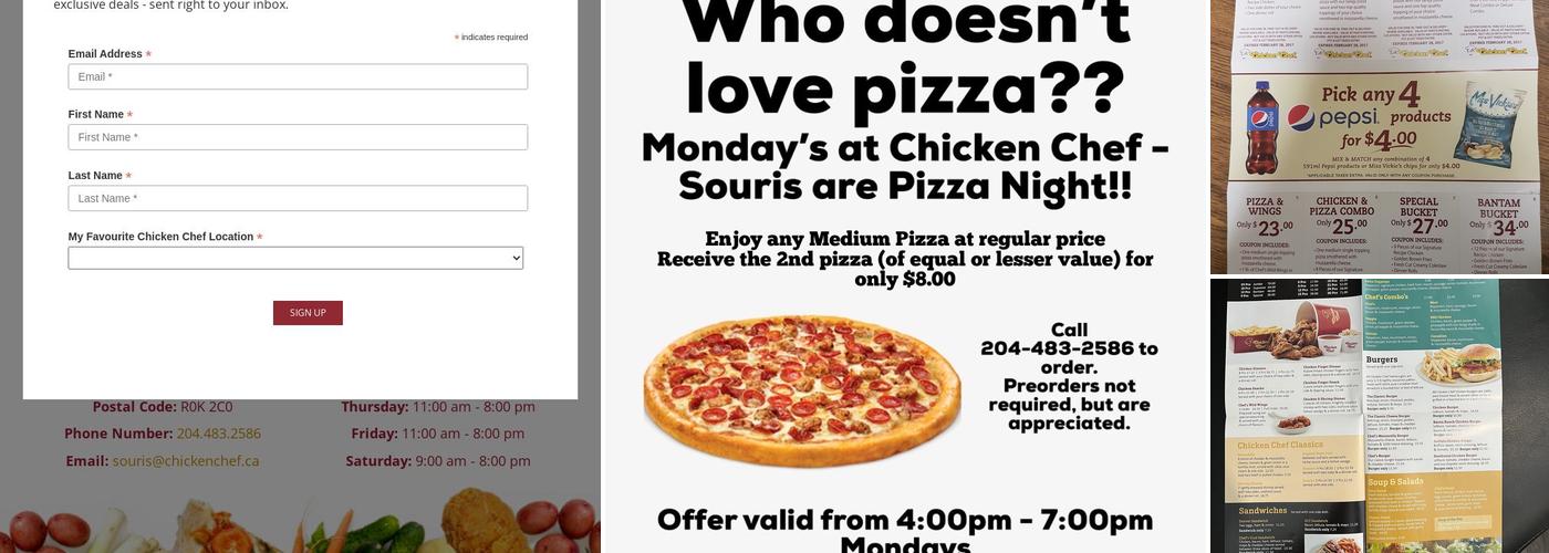 Chicken Chef - Souris Menu