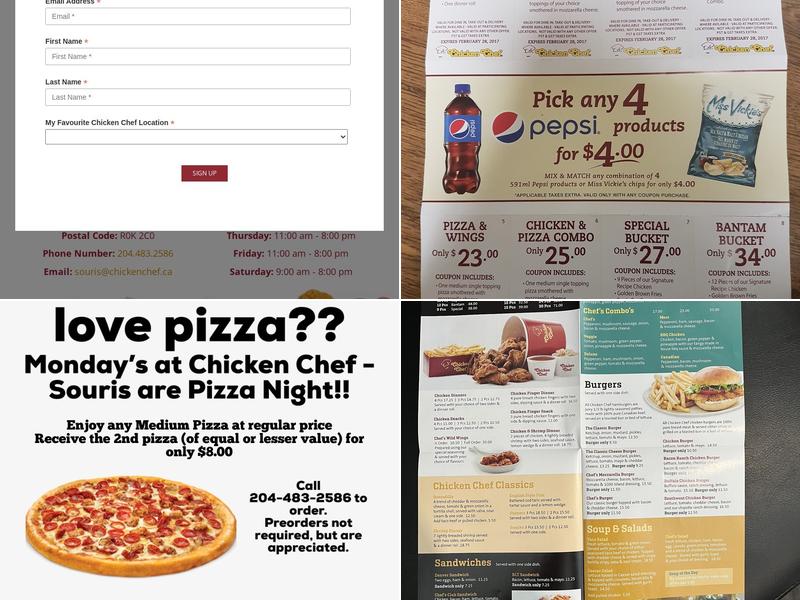 Chicken Chef - Souris Menu