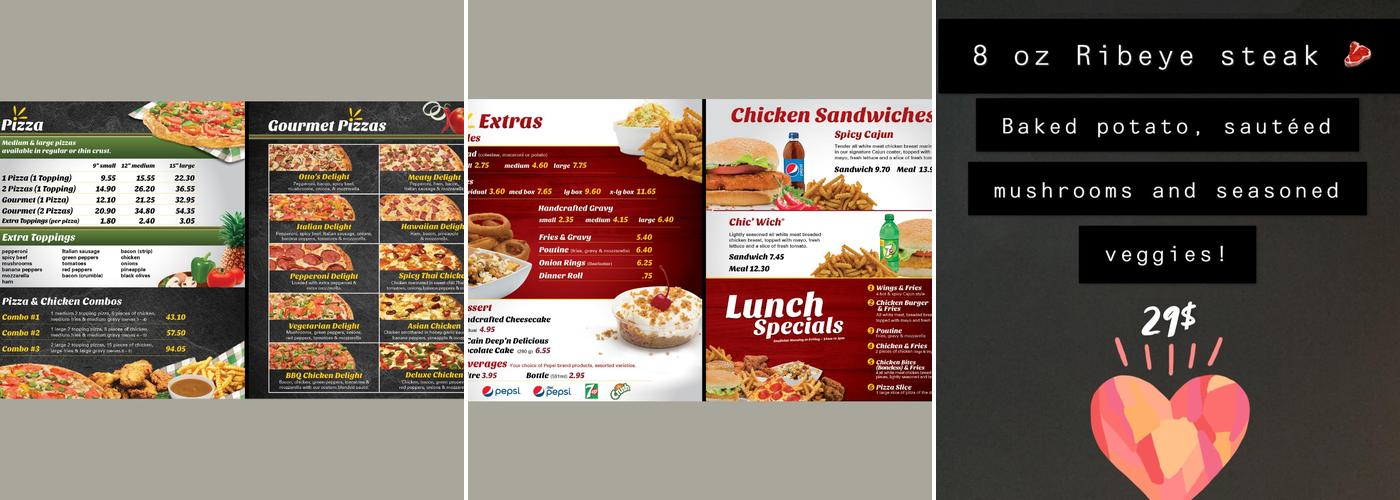 Ste. Agathe Bar & Grill Menu