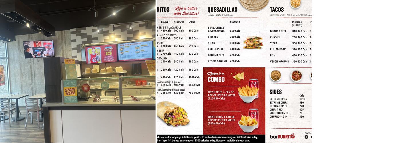 barBURRITO Menu