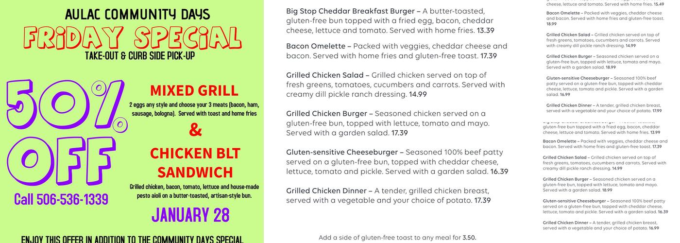 Big Stop Irving Menu