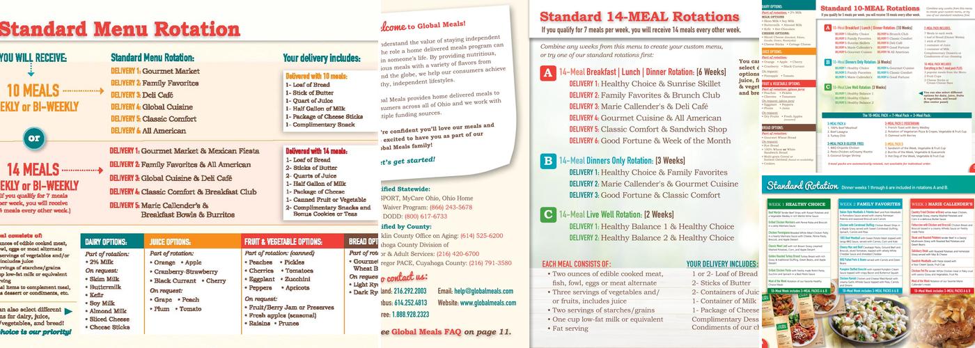 Global Meals Menu