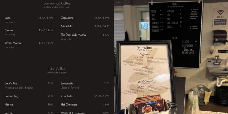 Coffee Underground Menu