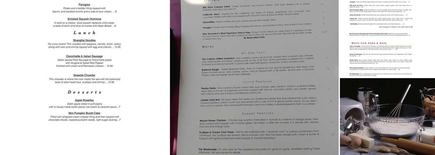 Gulliver's World Cafe Menu