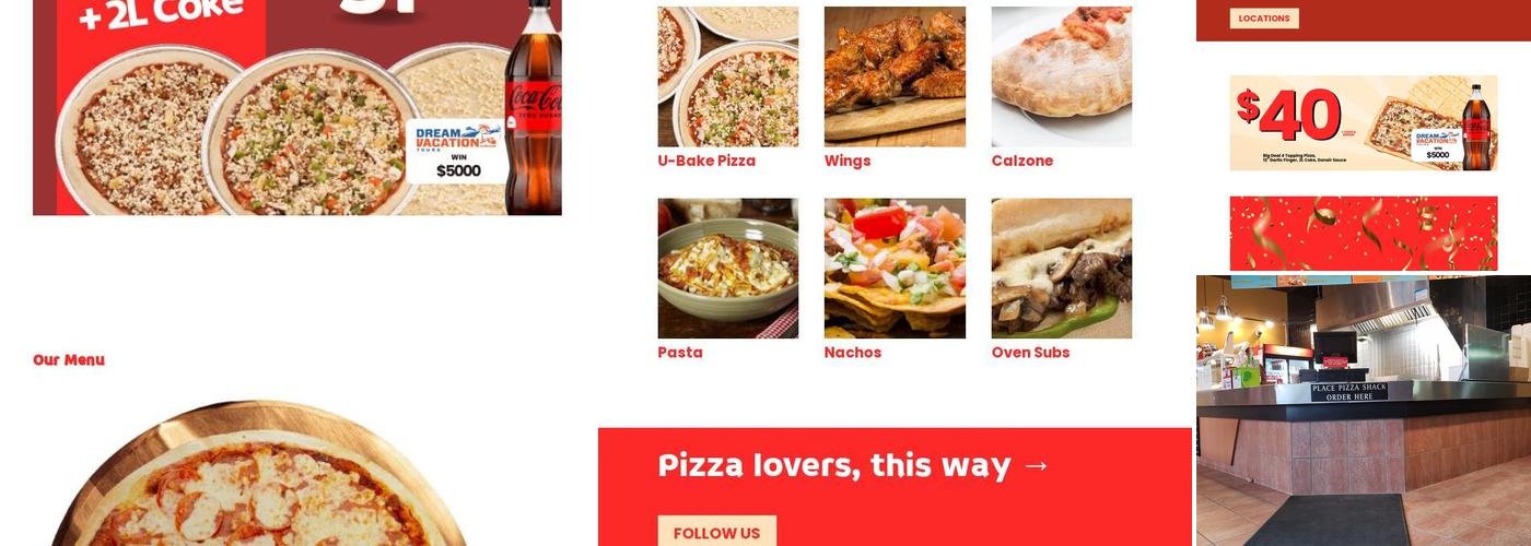 Pizza Shack Menu