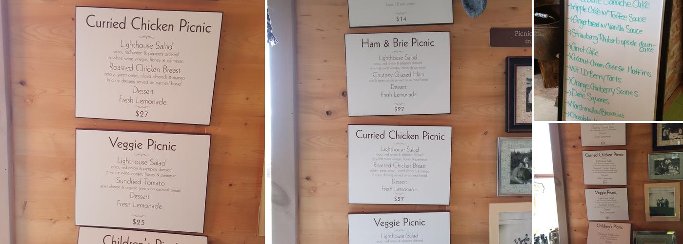 Lighthouse Picnics Menu