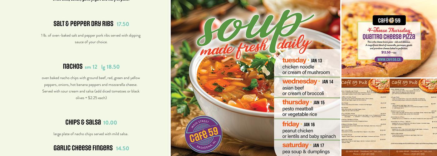 Cafe 59 Menu
