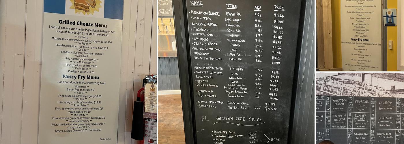 Port Rexton Brewery + Tap Room Menu