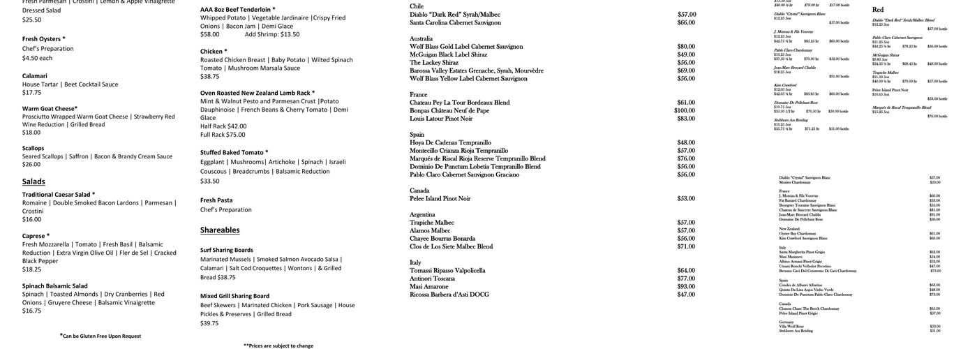 Magnum & Steins Menu