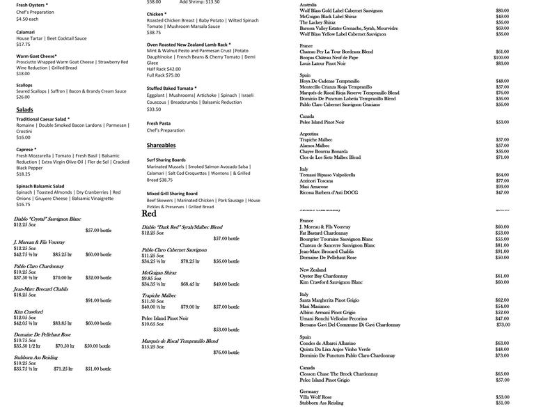Magnum & Steins Menu