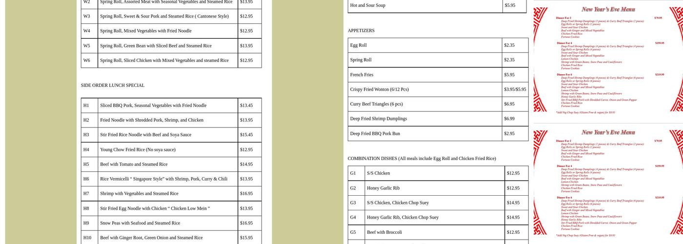 Magic Wok Eatery Menu