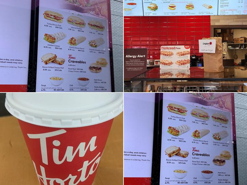 Tim Hortons Menu