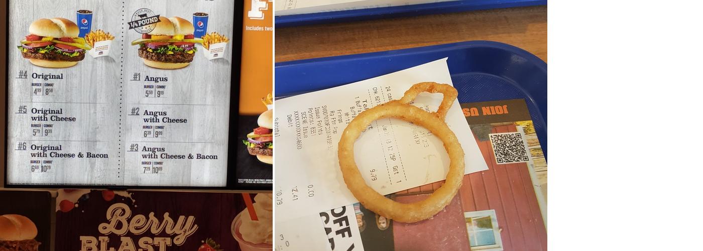 Harvey's Menu