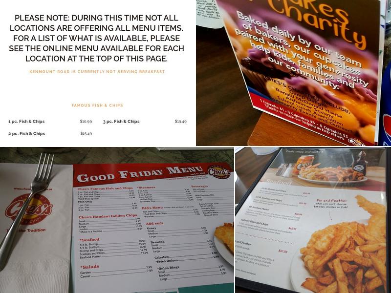 Ches's Famous Fish & Chips Menu