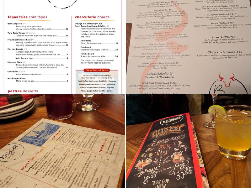 Boca Tapas Bar Menu