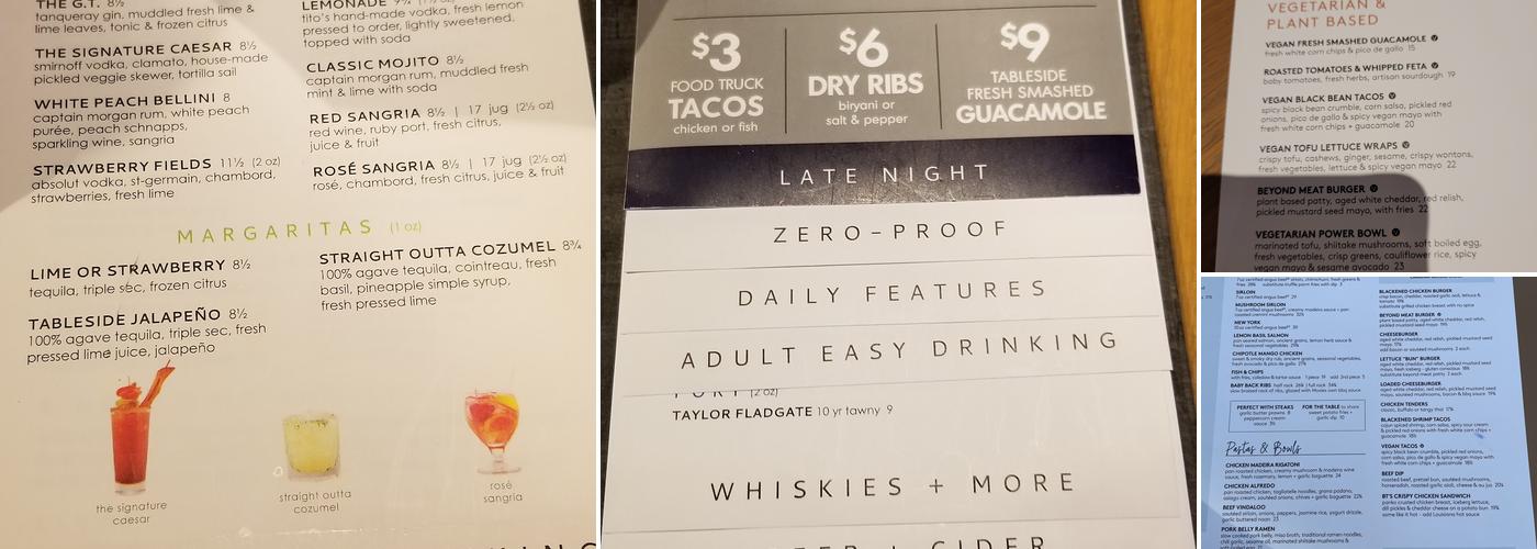 Moxies St. John’s Restaurant Menu