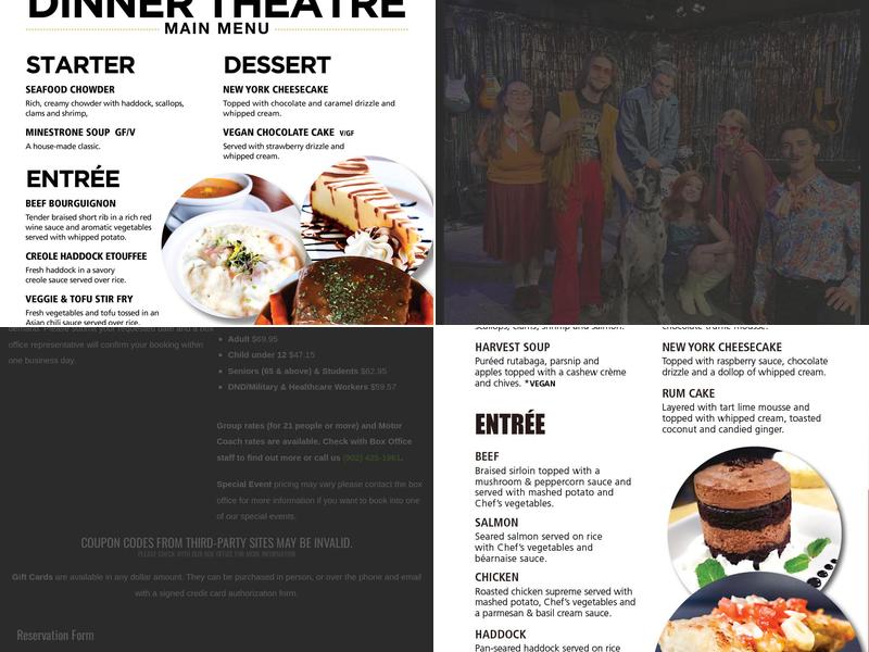 Grafton Street Dinner Theatre Menu