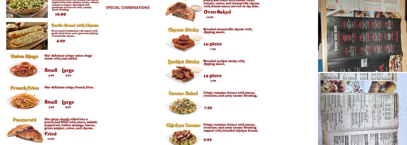Randys Pizza Hubley Menu