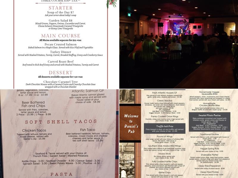 Daniel’s Alehouse and Eatery Menu