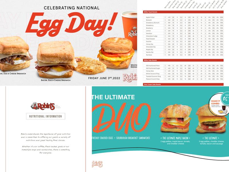 Robins Donuts Menu