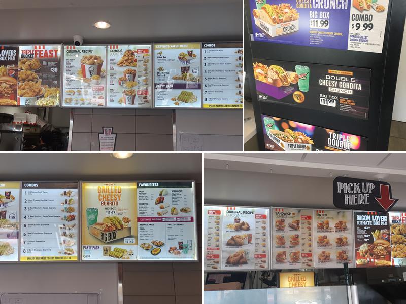 KFC Menu