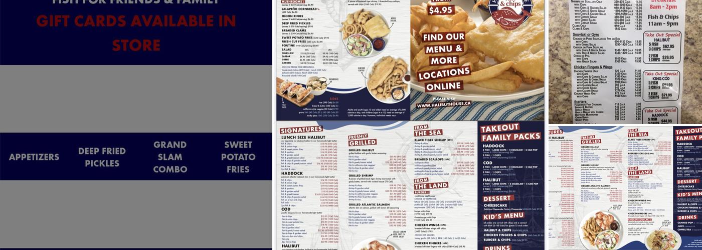 Halibut House Fish & Chips Menu