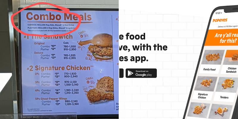 Popeyes Louisiana Kitchen Menu