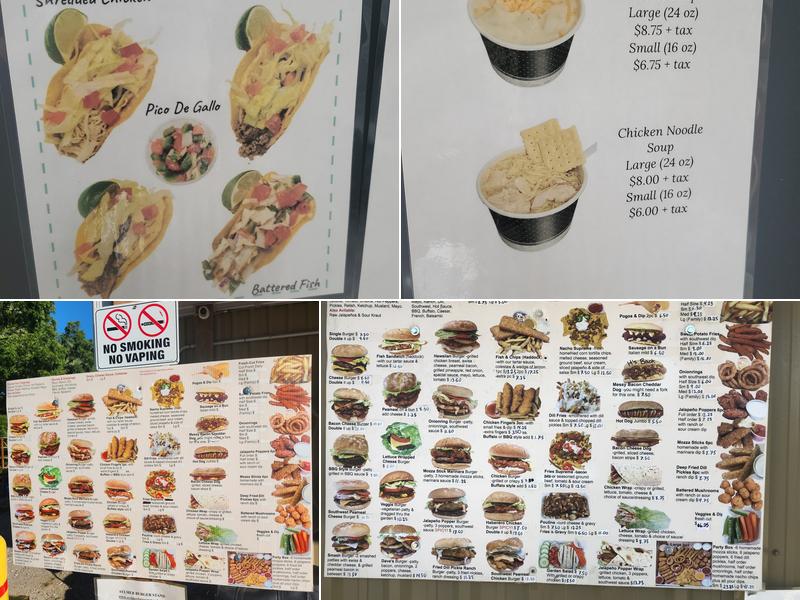 Aylmer Burger Stand Menu