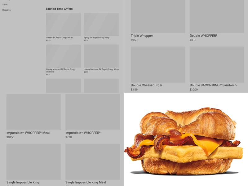 Burger King Menu