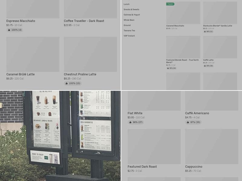 Starbucks Menu