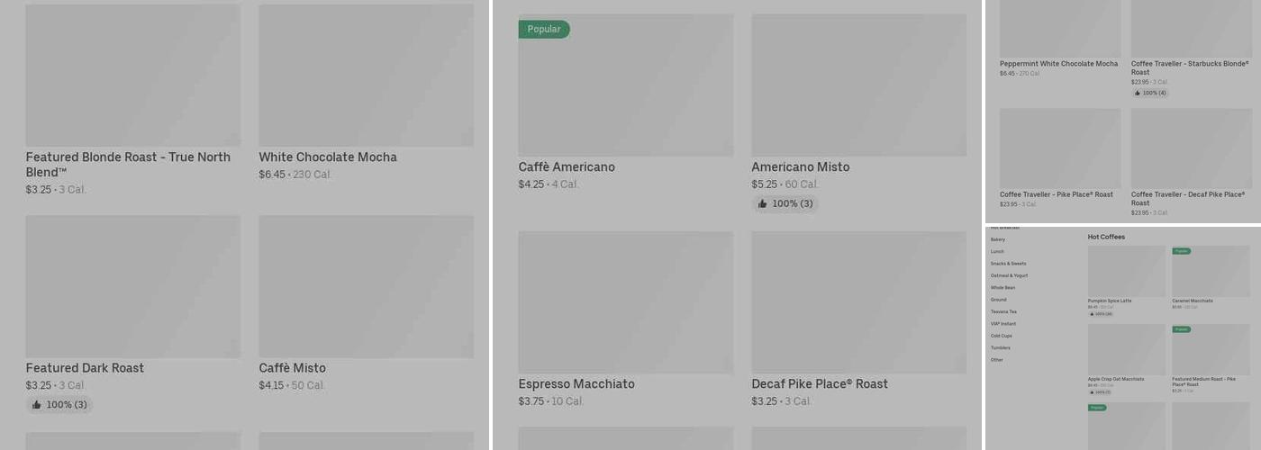 Starbucks Coffee Company Menu