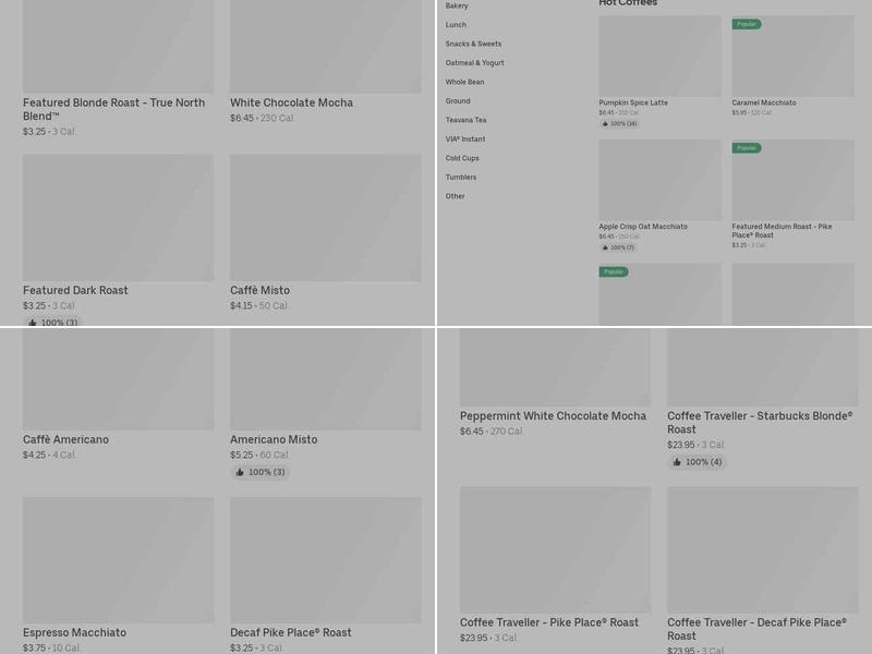 Starbucks Coffee Company Menu