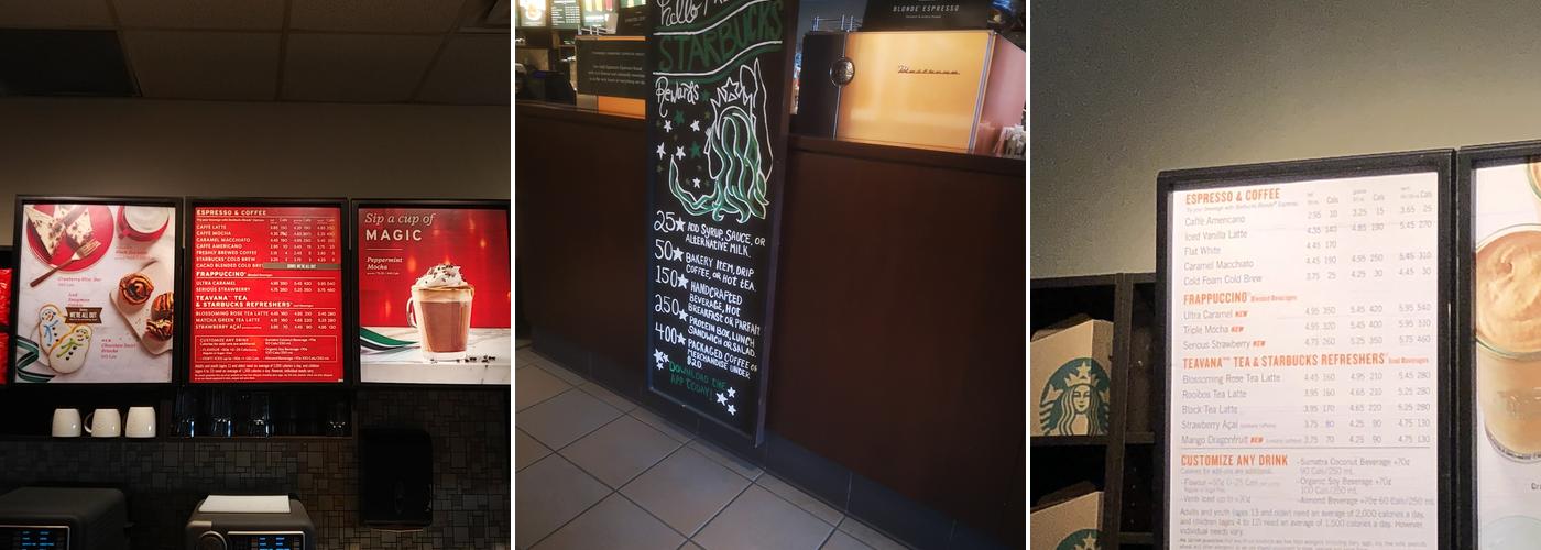 Starbucks Menu