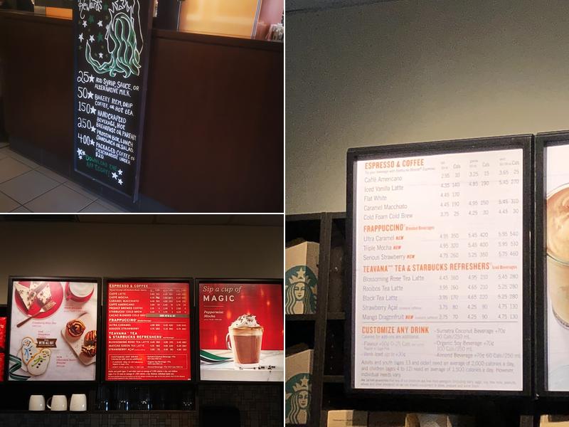 Starbucks Menu