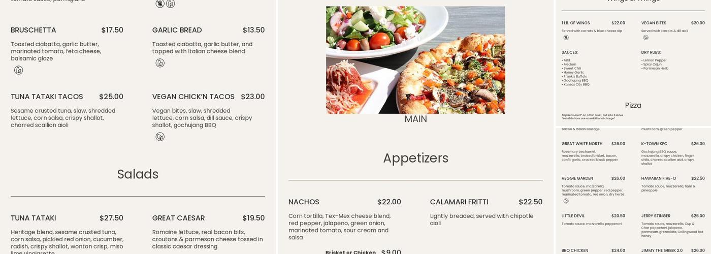 Firehall Pizza Co. Menu