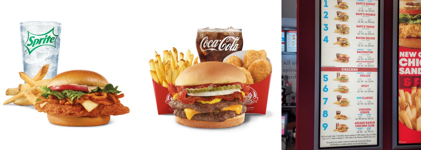 Wendy's Menu