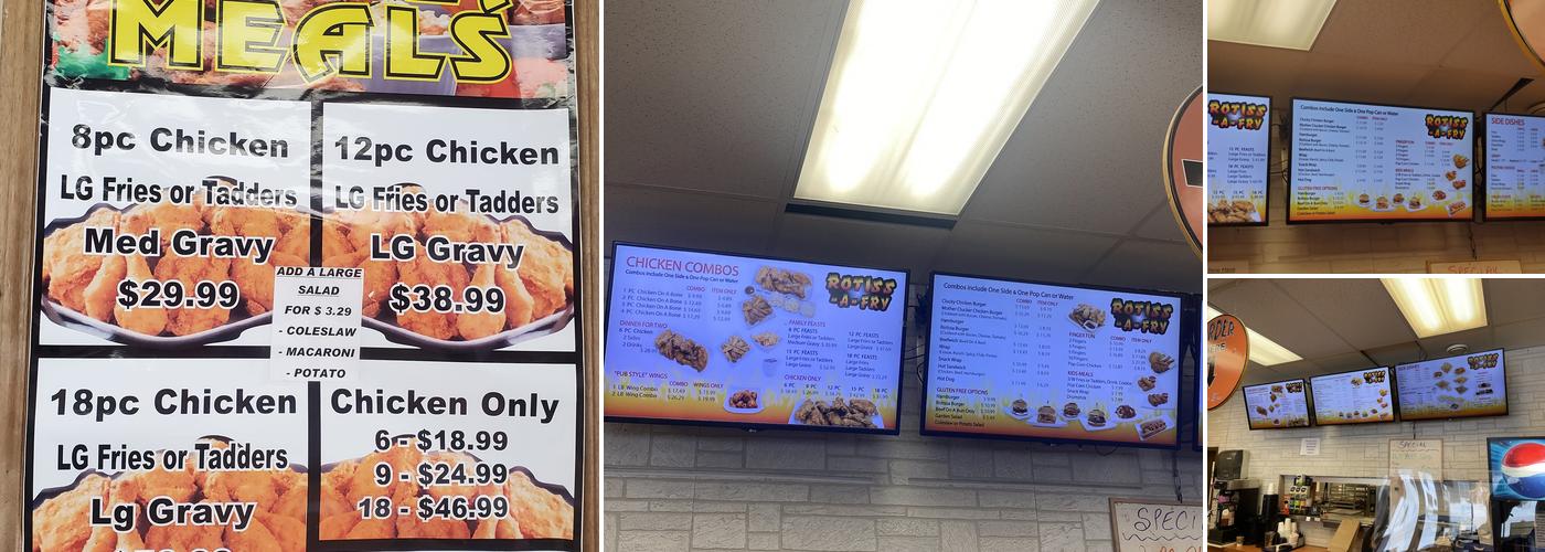 Rotiss-A-Fry Menu