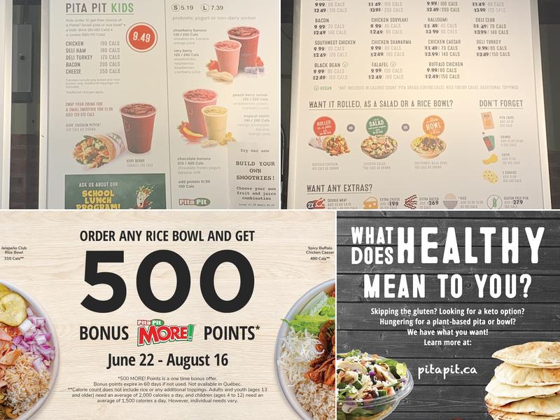 Pita Pit Menu