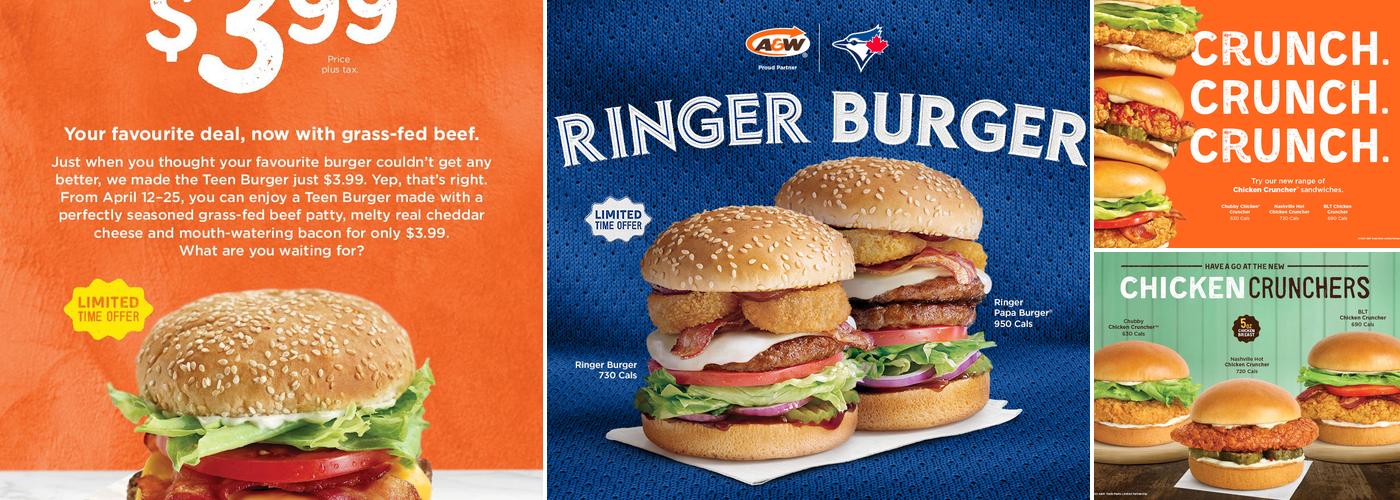 A&W Canada Menu