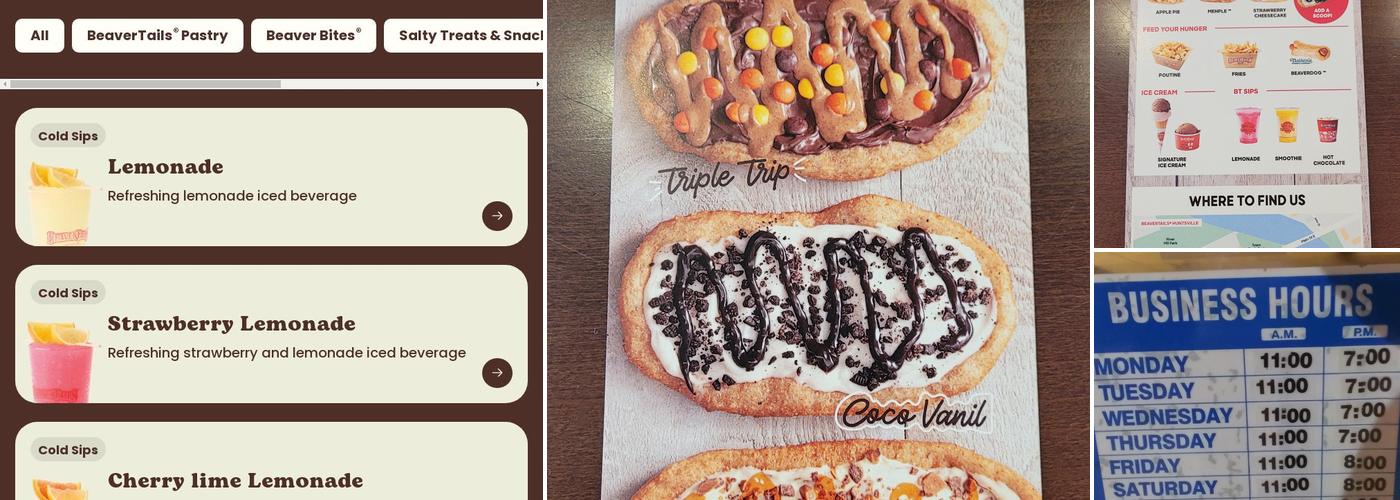 BeaverTails Huntsville Menu