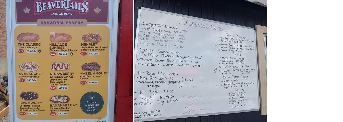 Creekside Grill Menu