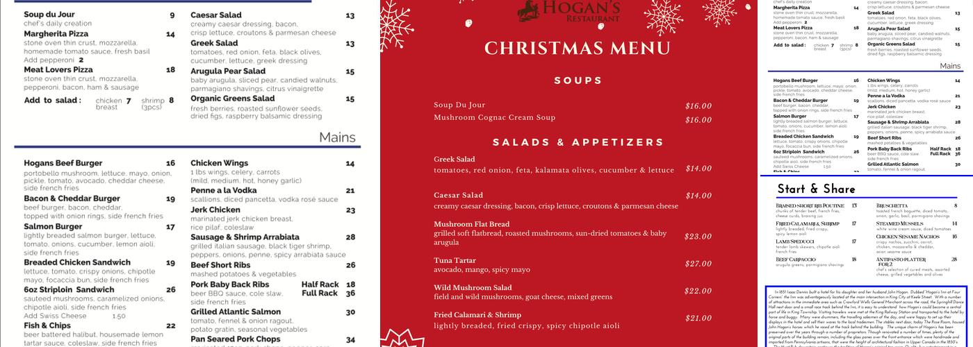 The Hunt Pub Menu