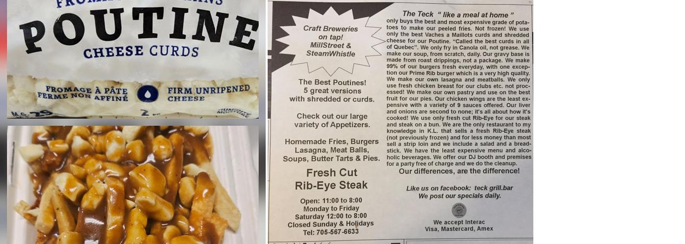 Teck 2 Go Takeout Menu