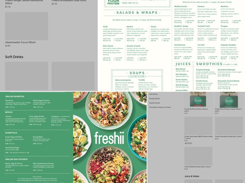 freshii Menu