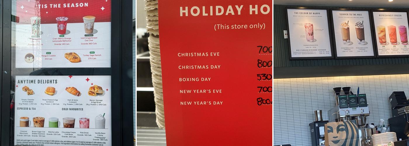 Starbucks Menu