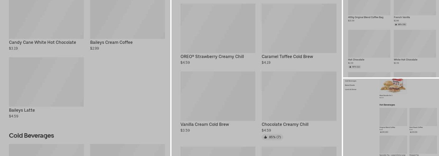 Tim Hortons Menu
