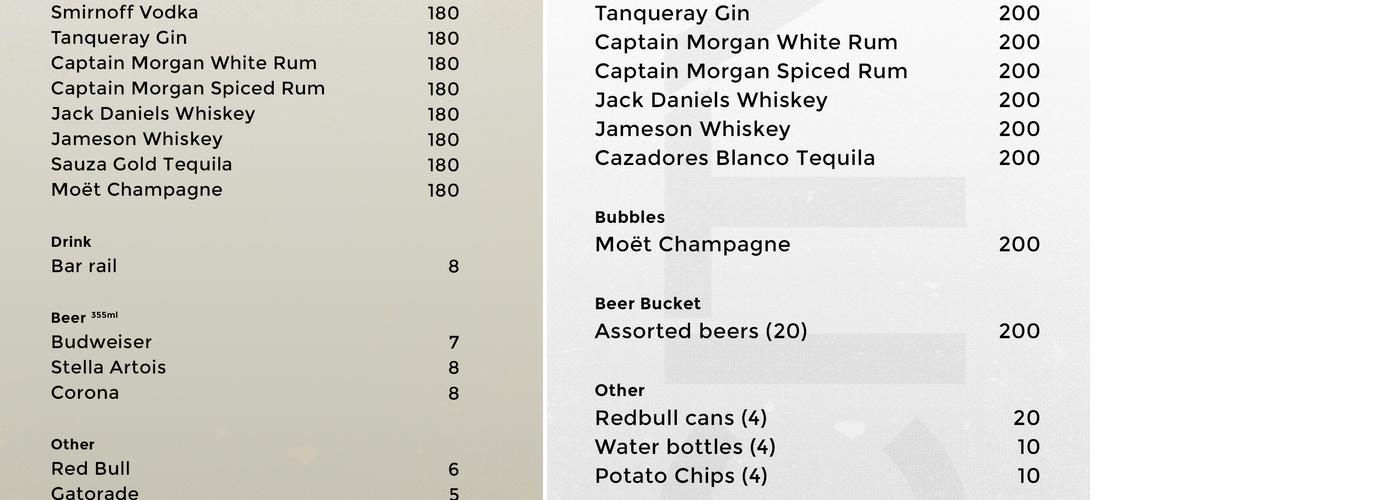 City At Night Menu