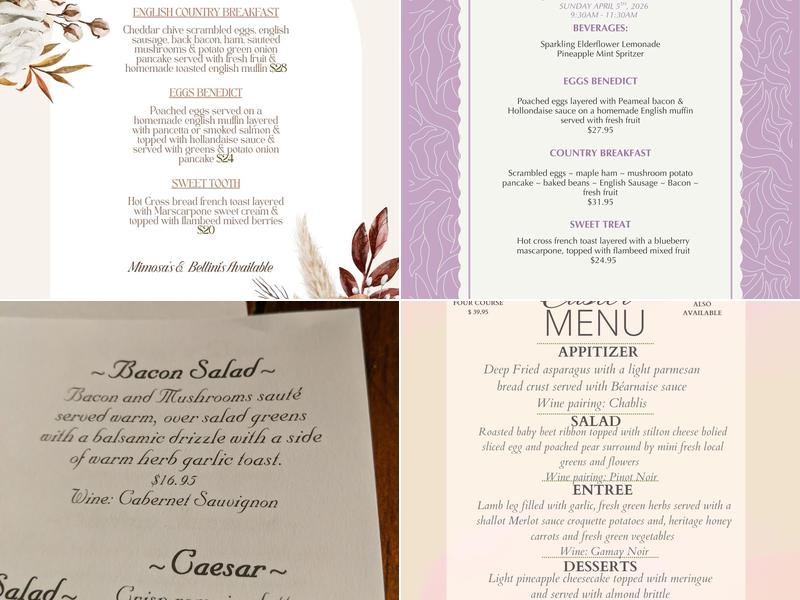 Brigadoon Menu