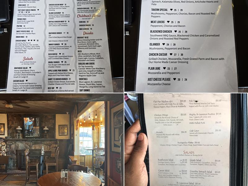 Cornwall's Pub Menu