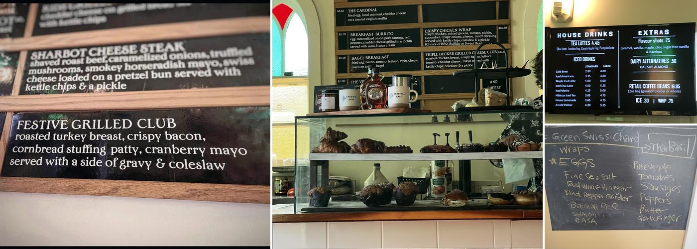 Cardinal Cafe & Shop Inc. Menu